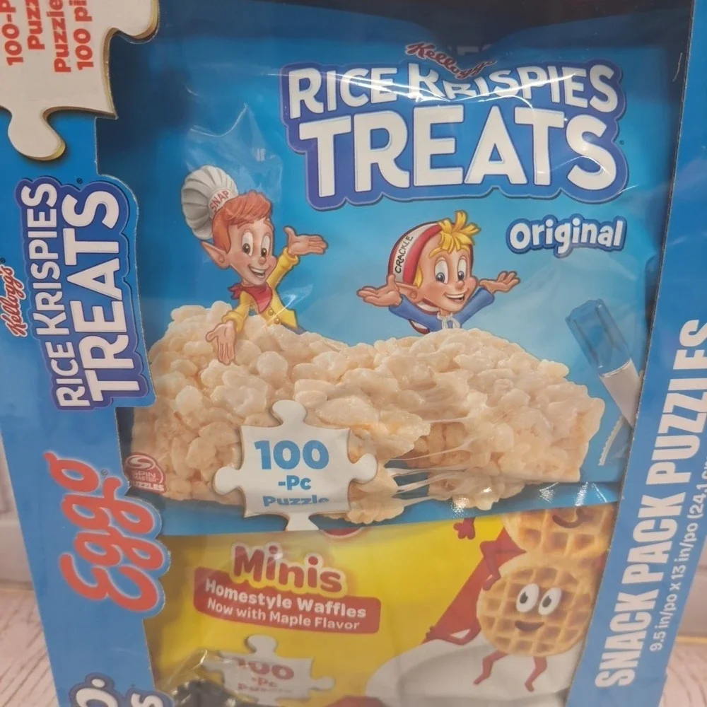 Kellog's Snack Pack 6 x 100‎ Pc Jigsaw Puzzles, Brand New-Sealed Box!
